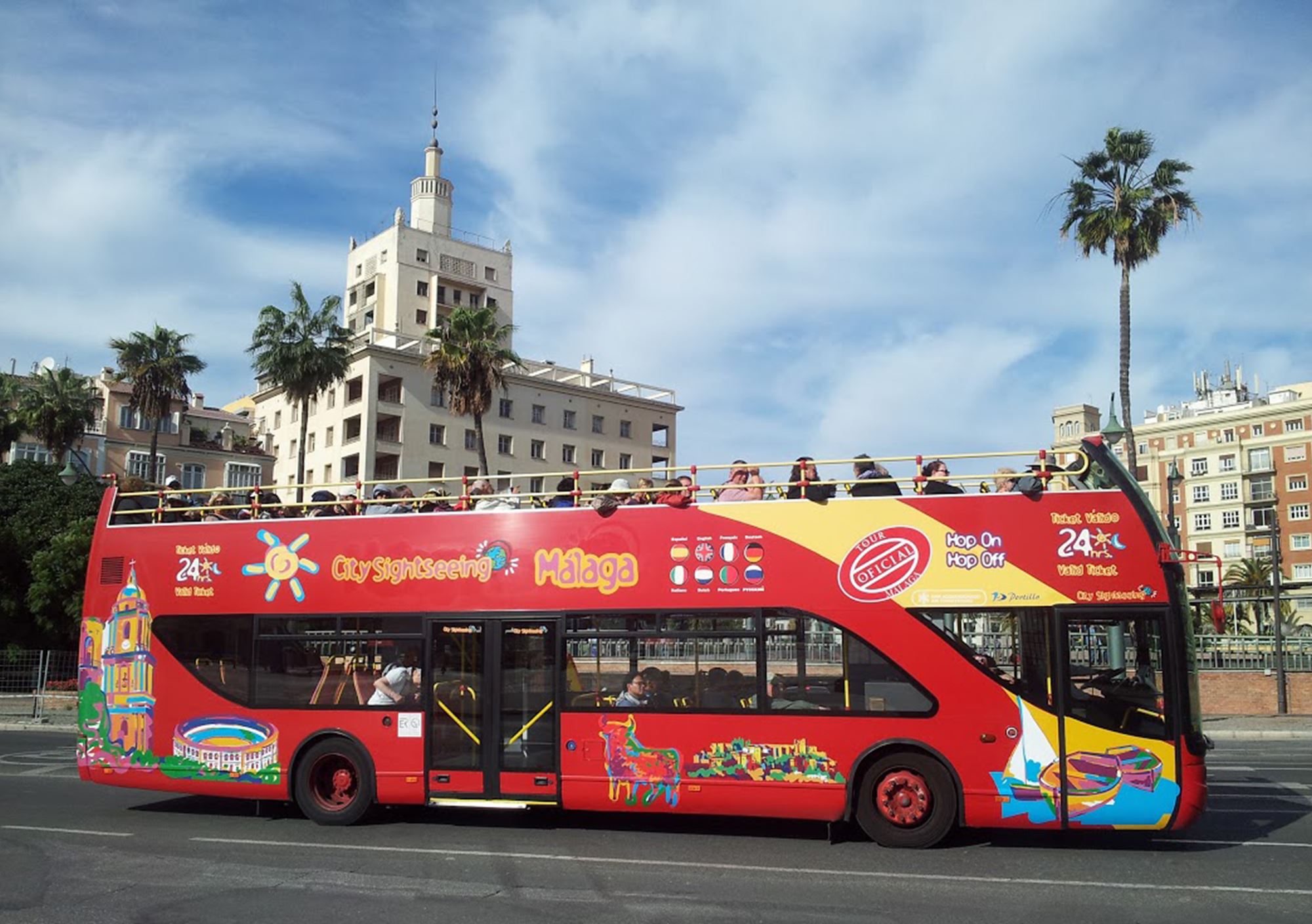 book booking get purchase buy tickets visit tours Tourist Bus City Sightseeing Malaga spain
